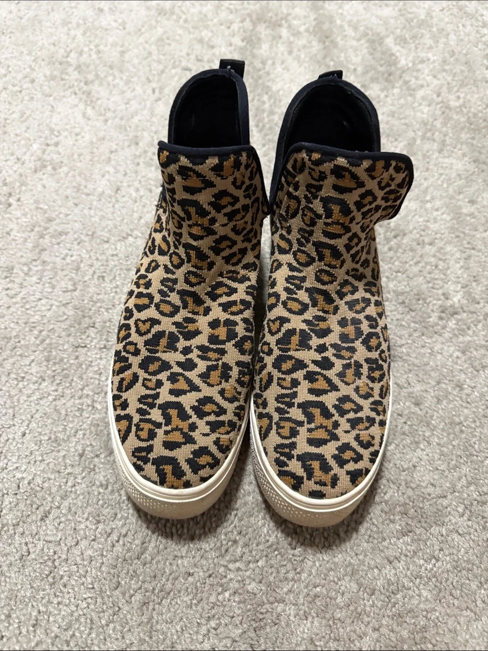 Women’s  Leopard Print Slip-On Sneakers - Tan/Black Steve Madden